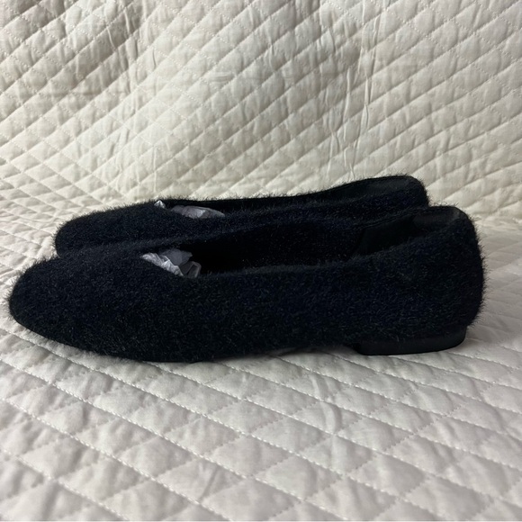 VIVAIA Margot 2.0 Square Toe Black Faux Fur Minx-Knit Flats Lux Comfort US 9 NEW - Picture 9 of 14